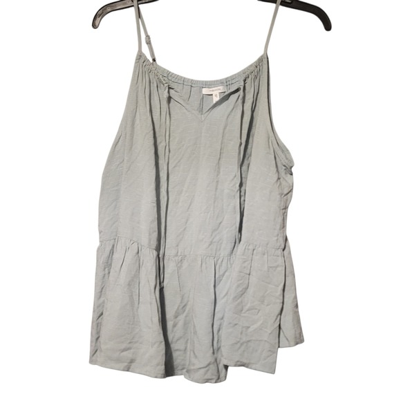 Maurices Tops - Flowy Peplum Cami Tank Blouse XL Blue Maurices Tie Front V-Neck